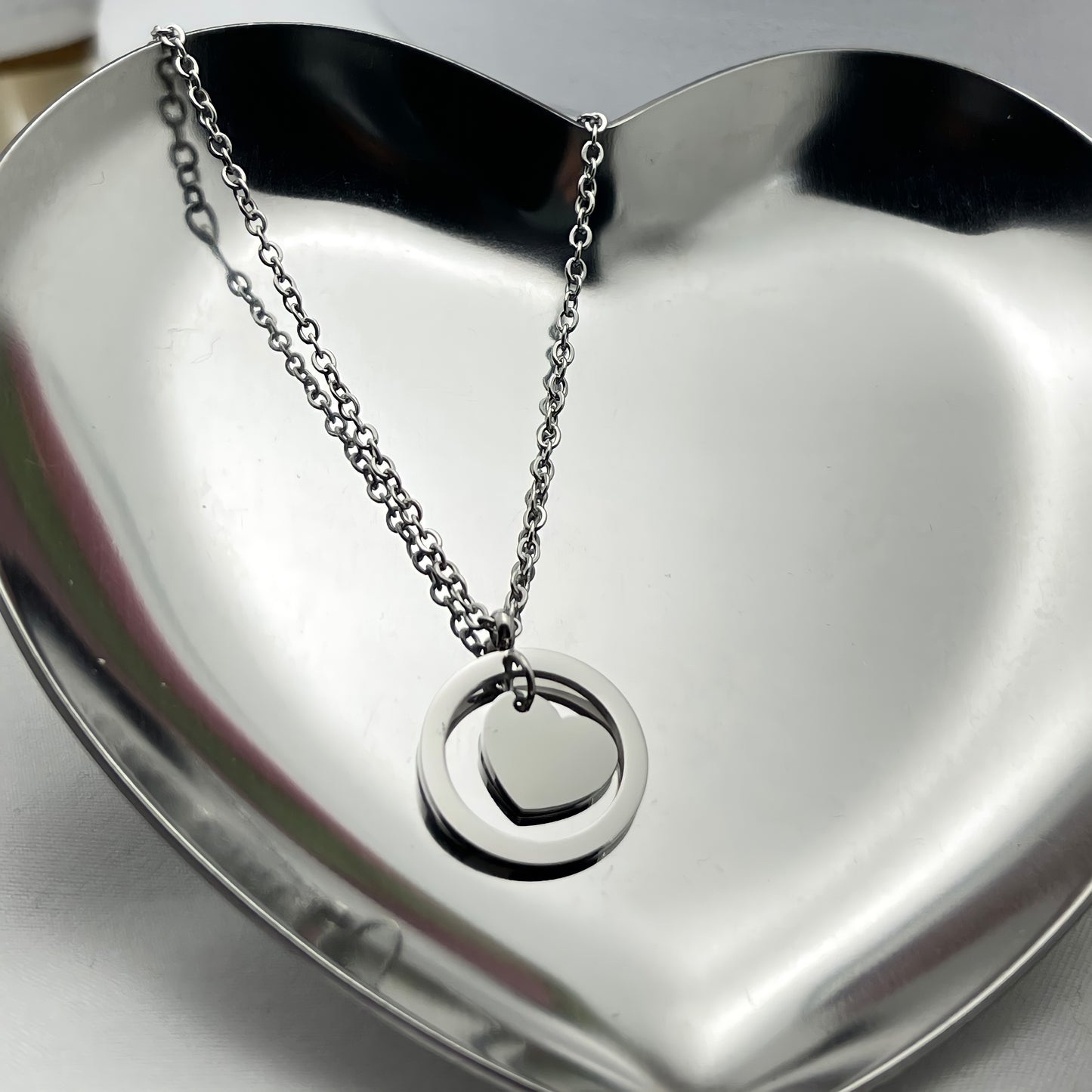 Love Heart Encircled Necklace