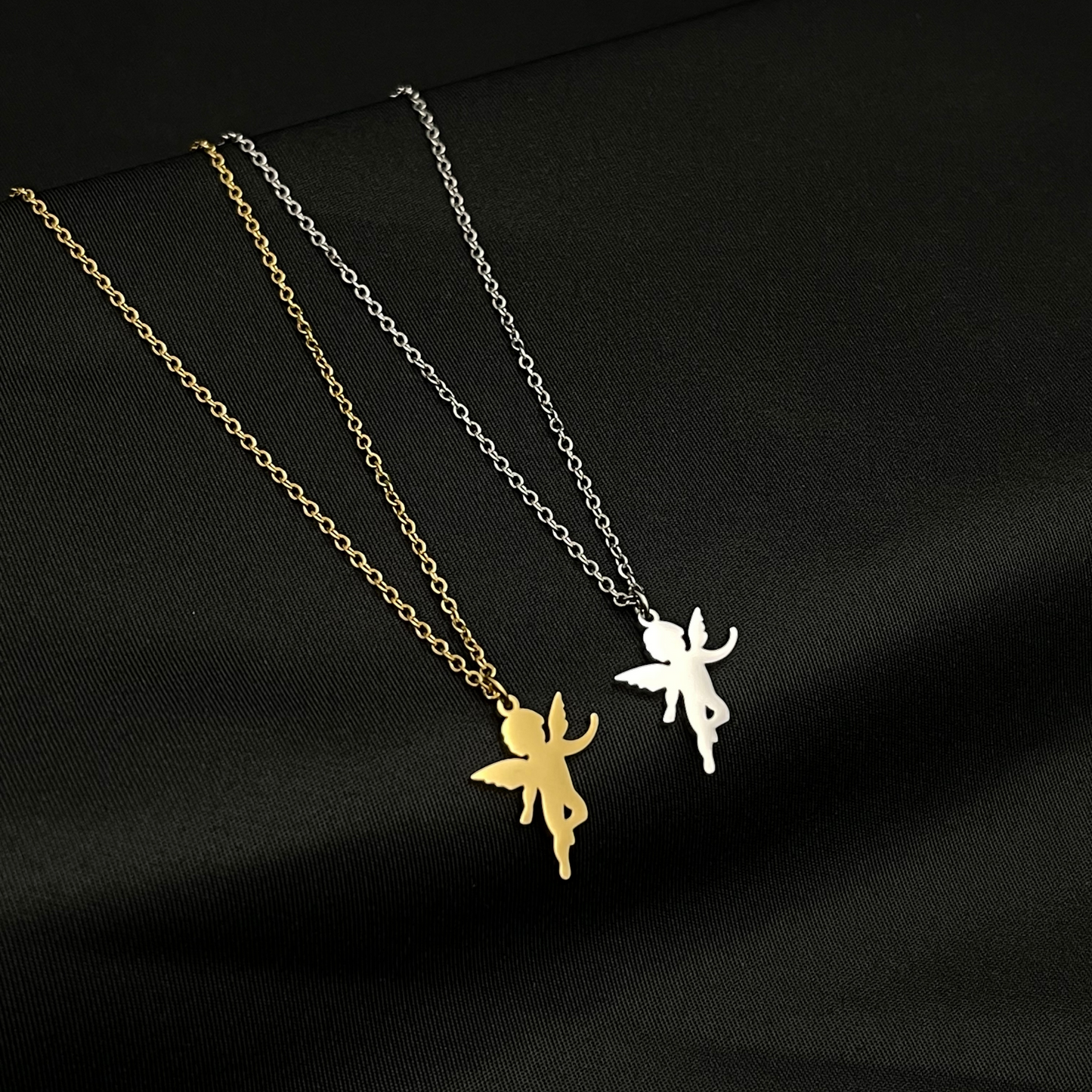 Cupid Angel Love Pendant Collier Necklace