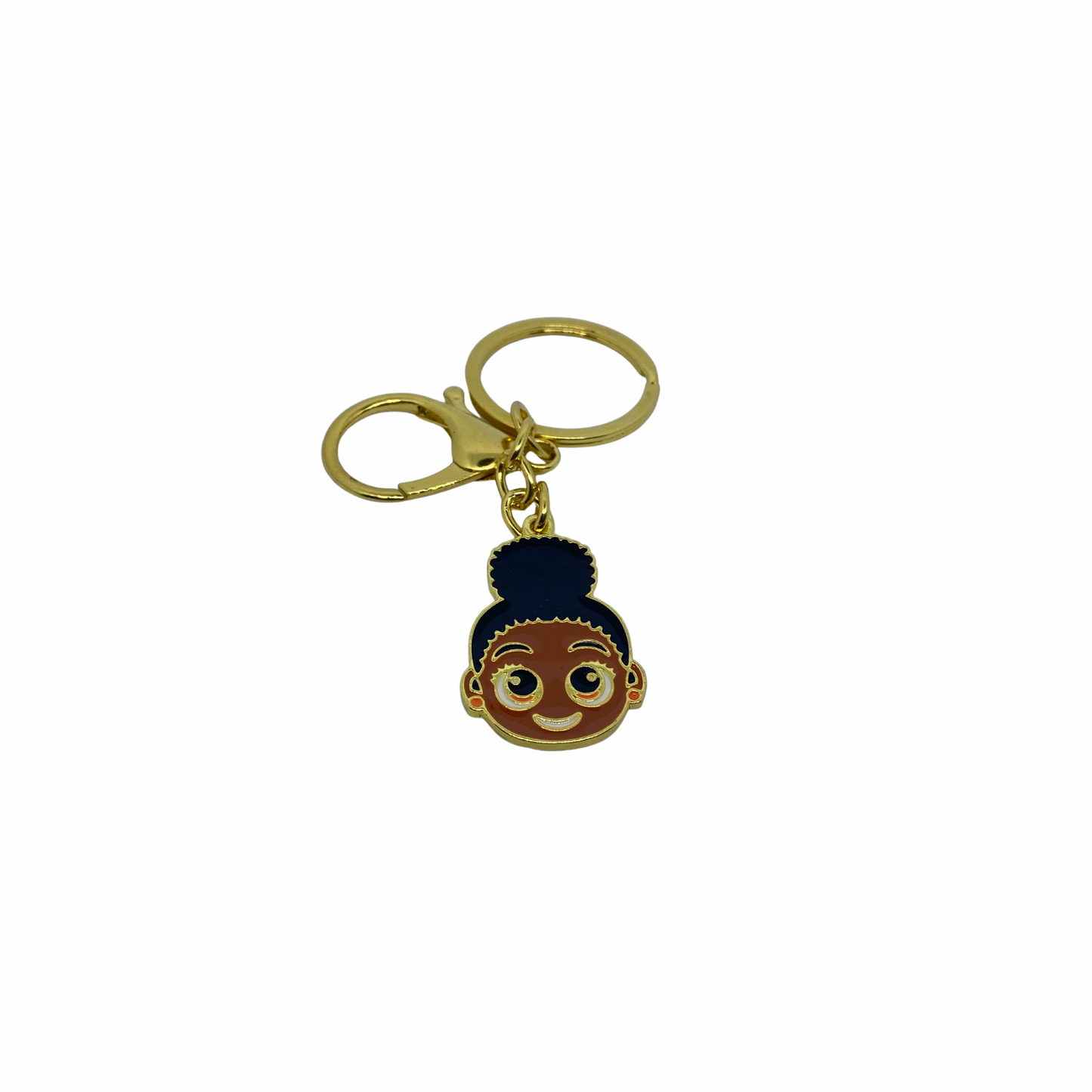 Black Women Girls Melanin Enamel Keyrings / Keychains Bag Charms
