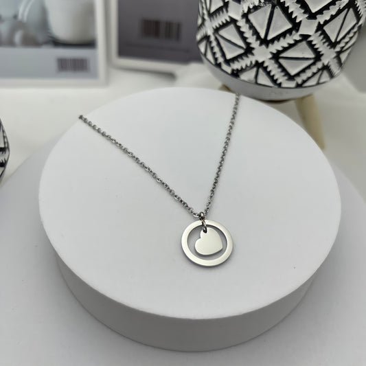 Love Heart Encircled Necklace
