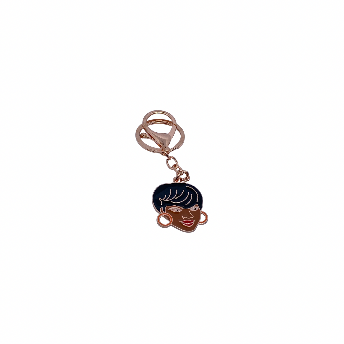 Black Women Girls Melanin Enamel Keyrings / Keychains Bag Charms