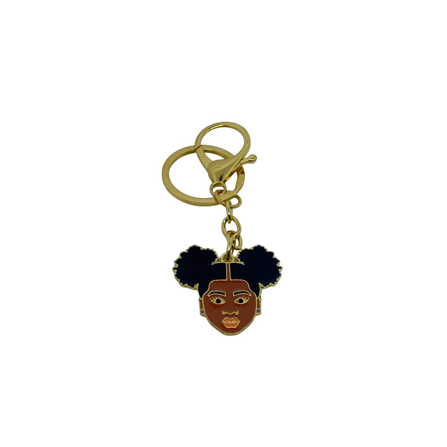 Black Women Girls Melanin Enamel Keyrings / Keychains Bag Charms