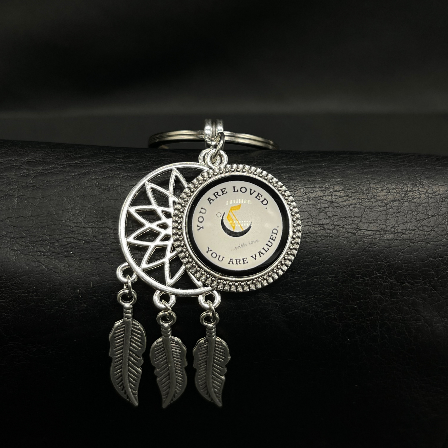 Custom Handmade Cabochon Dreamcatcher Keyring