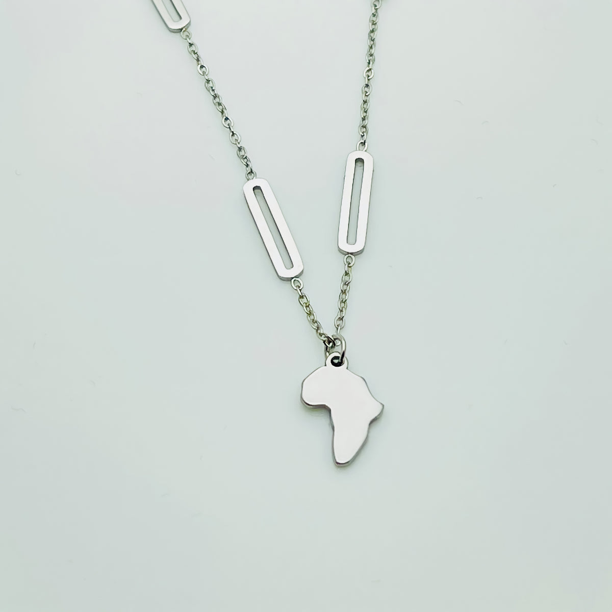 Map of Africa Chain Jabali Mixed Link Necklace