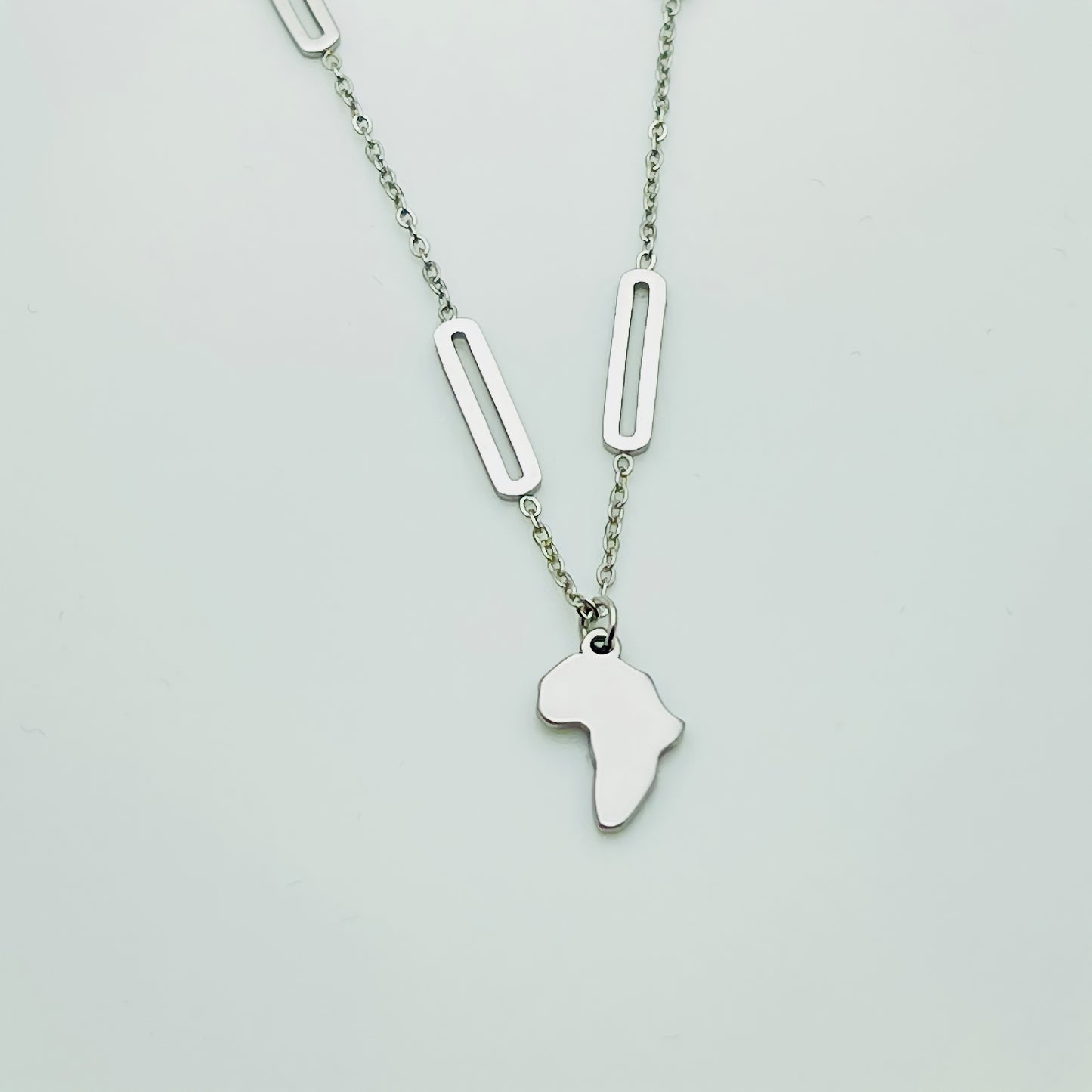 Map of Africa Chain Jabali Mixed Link Necklace