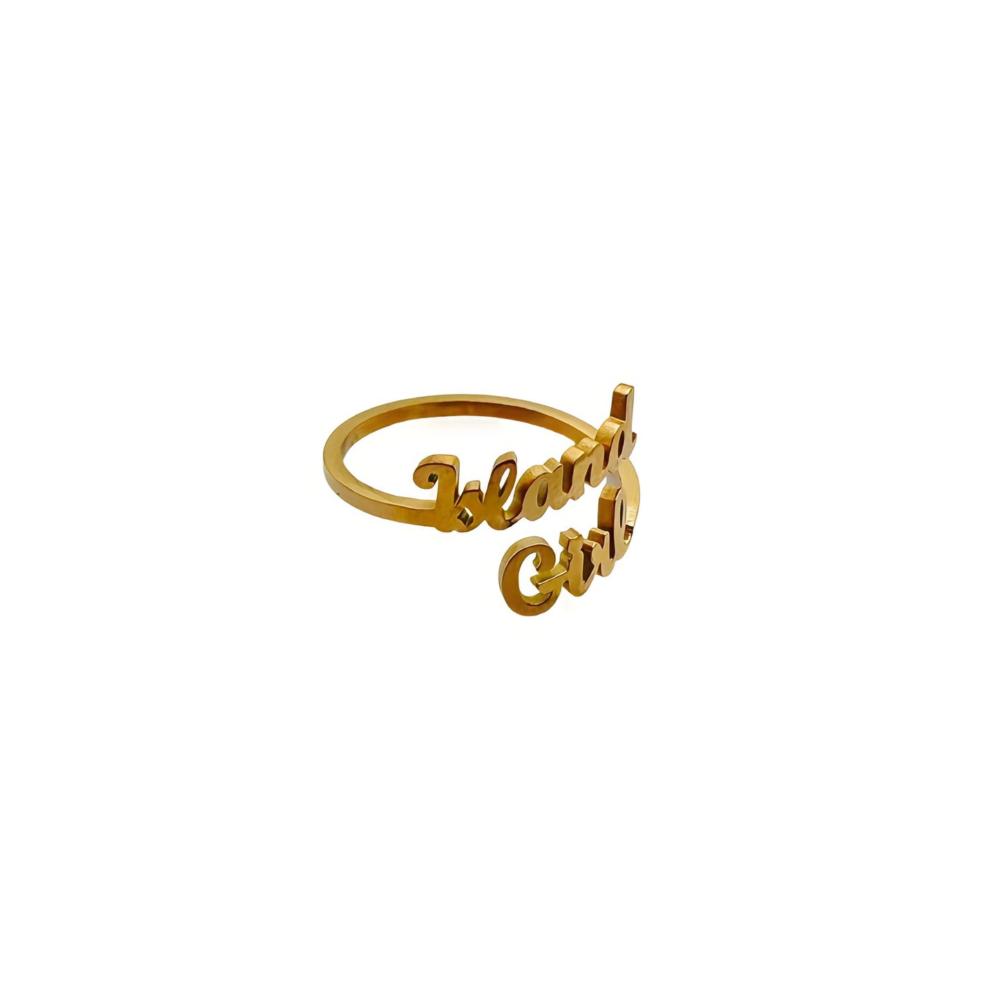 Custom Adjustable Name Word Rings