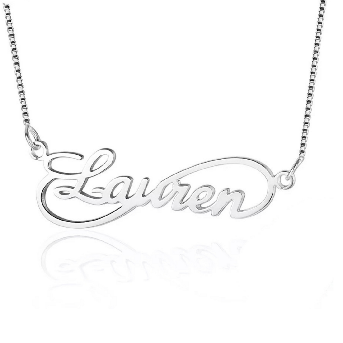 Custom Personalised Sterling Silver Nameplate Necklace