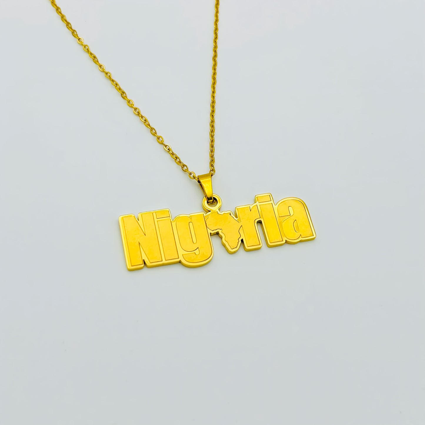 Nigeria Africa Gold Silver Stainless Steel Necklace