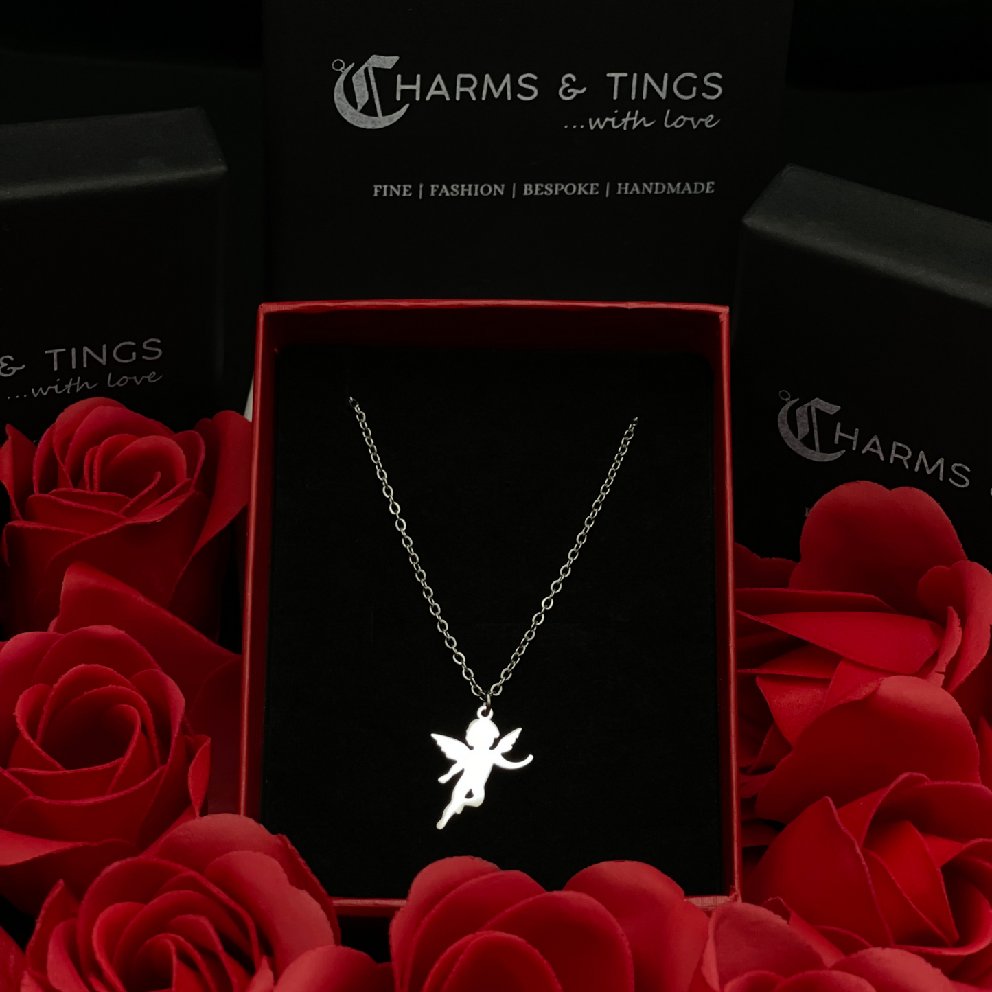 Cupid Angel Love Pendant Collier Necklace