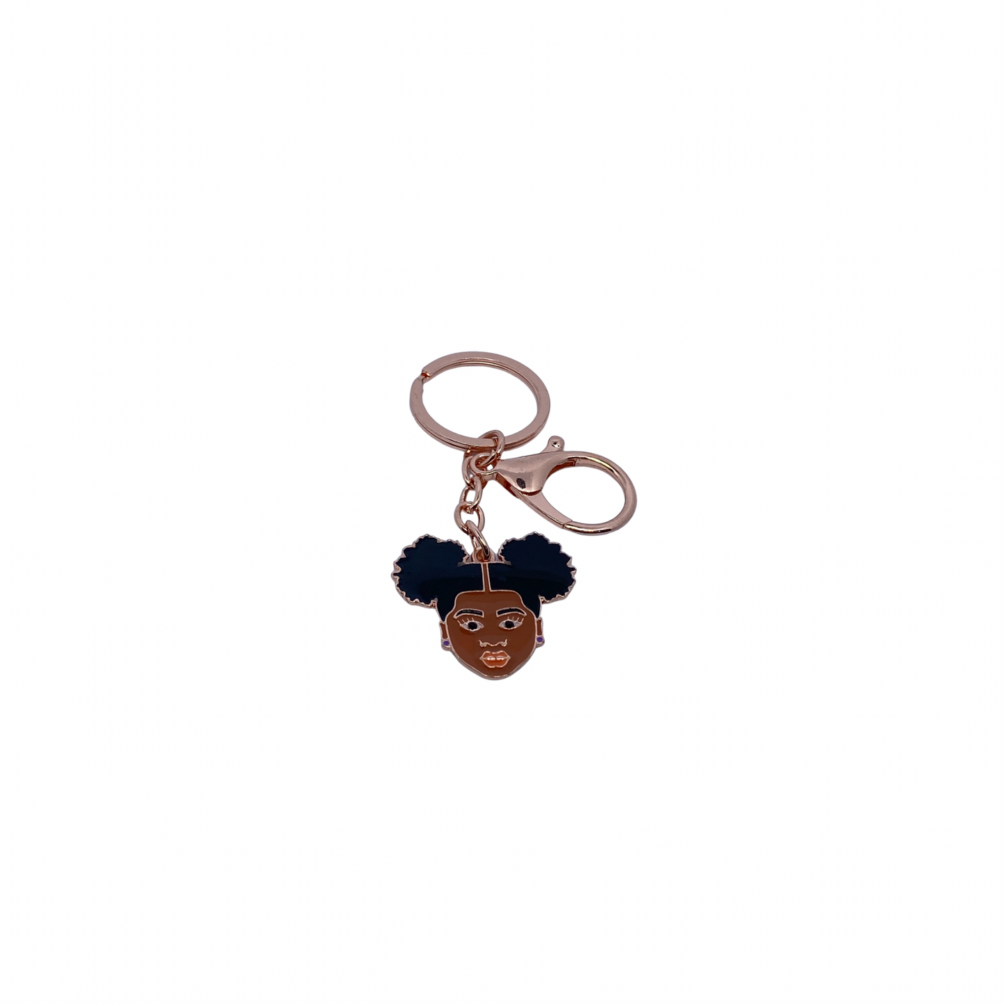 Black Women Girls Melanin Enamel Keyrings / Keychains Bag Charms