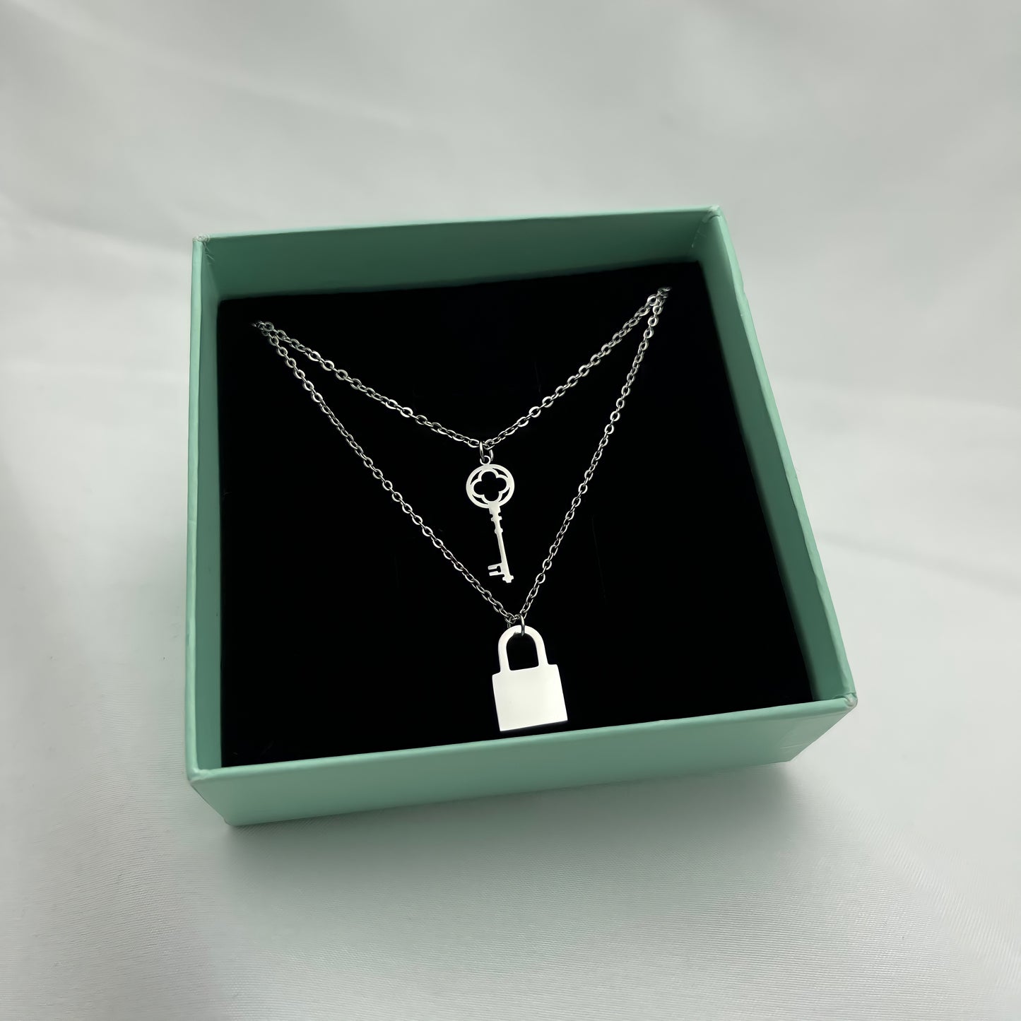 Heart And Padlock Layered Necklace
