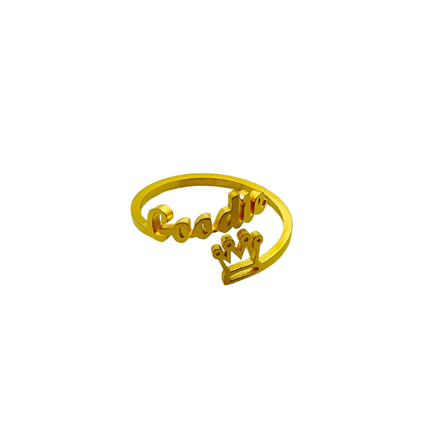 Custom Adjustable Name Word Rings