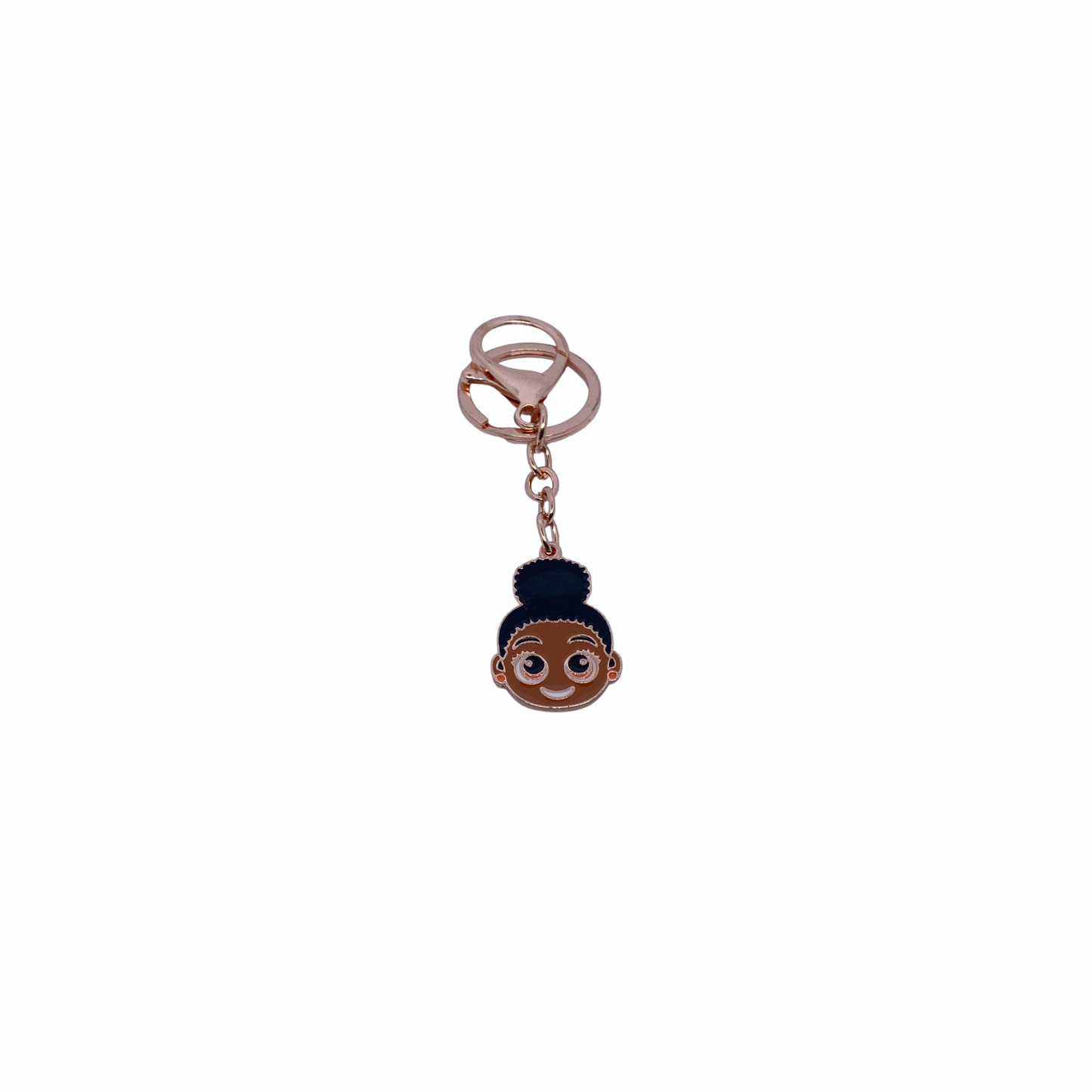 Black Women Girls Melanin Enamel Keyrings / Keychains Bag Charms