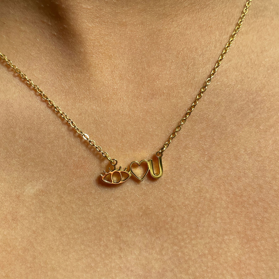 I Love You Rebus Necklace