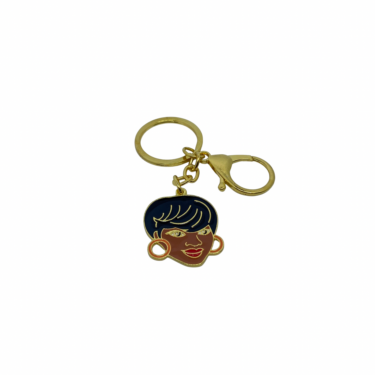 Black Women Girls Melanin Enamel Keyrings / Keychains Bag Charms