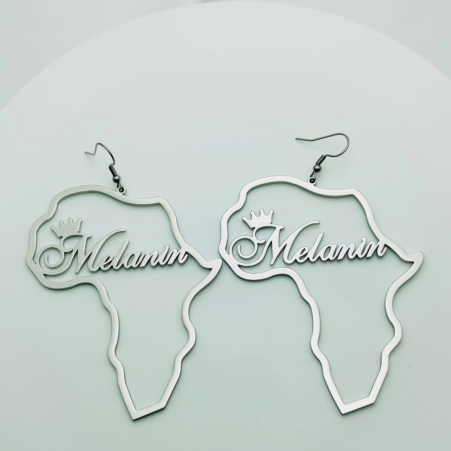 Melanin Queen Map Of Africa Exaggerated Drop Earrings