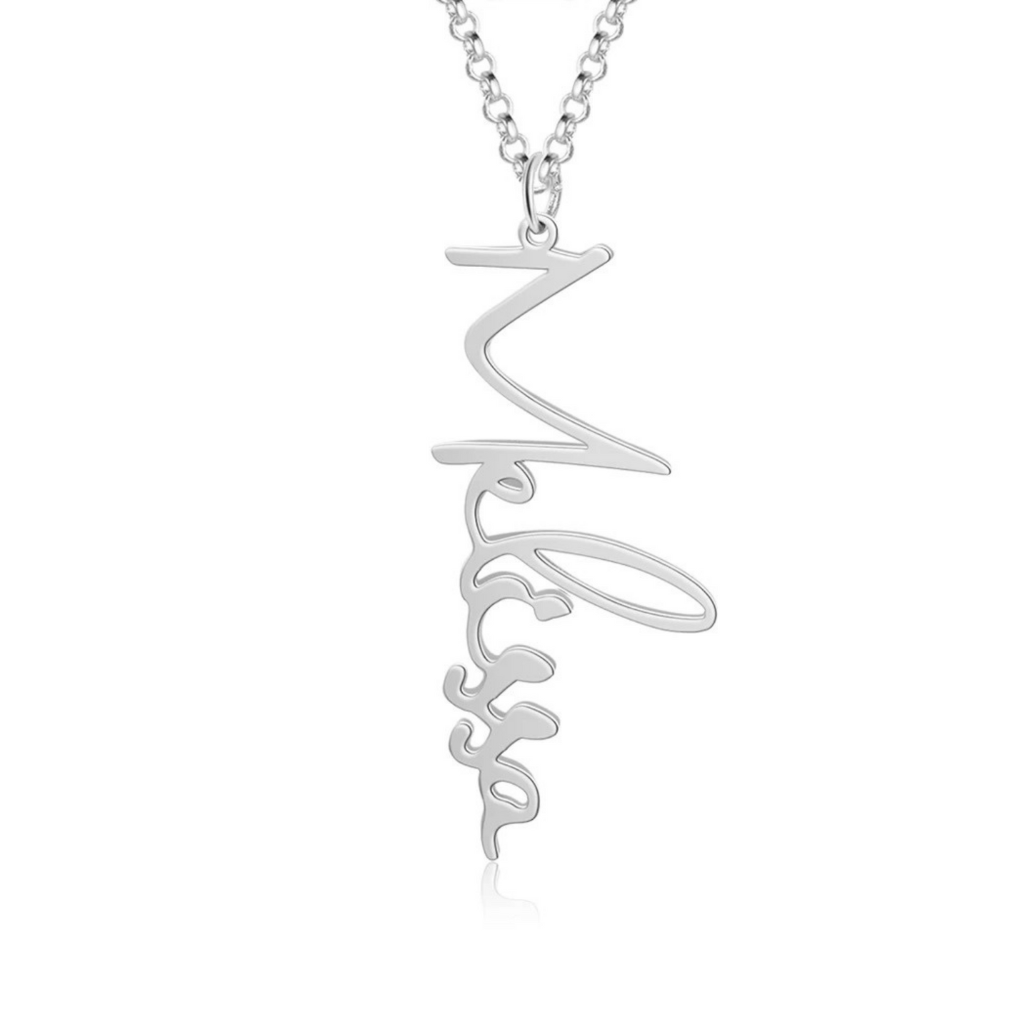 Custom Personalised Sterling Silver Nameplate Necklace