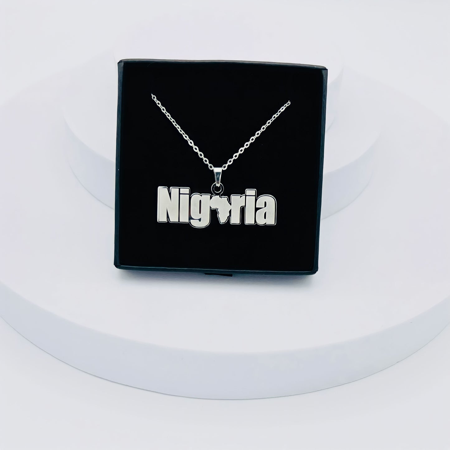 Nigeria Africa Gold Silver Stainless Steel Necklace