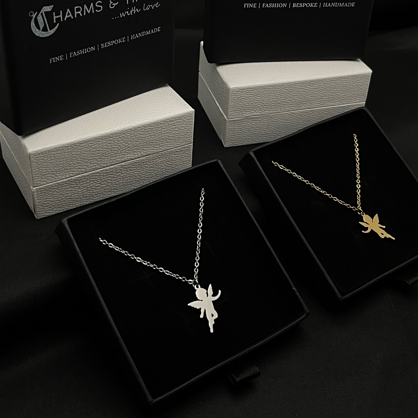 Cupid Angel Love Pendant Collier Necklace