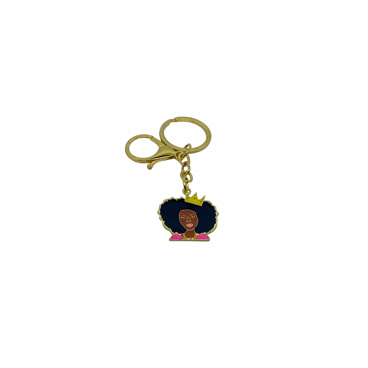 Black Women Girls Melanin Enamel Keyrings / Keychains Bag Charms