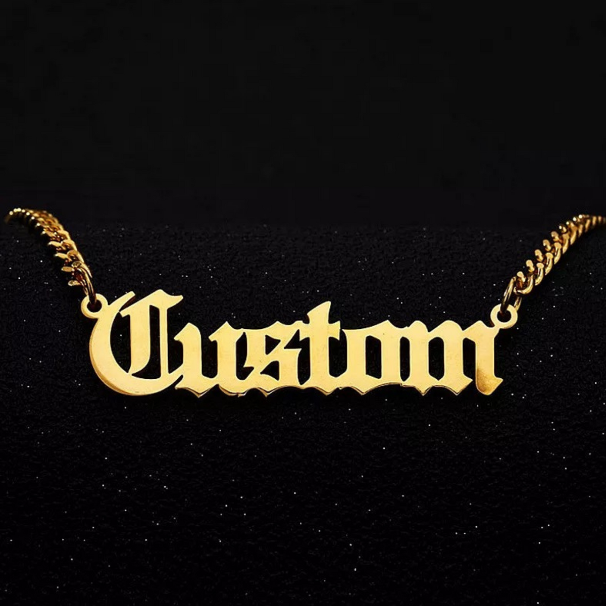 Custom Personalised Nameplate Cuban Link Necklace