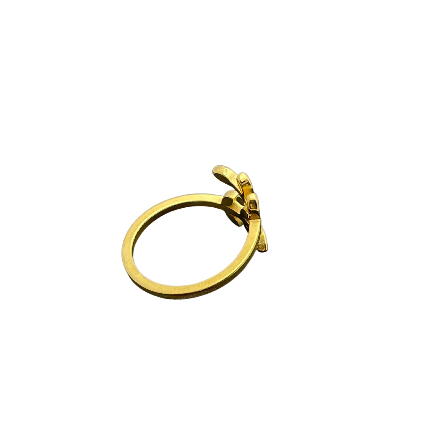 Gold Olive Tree Leaves Ring