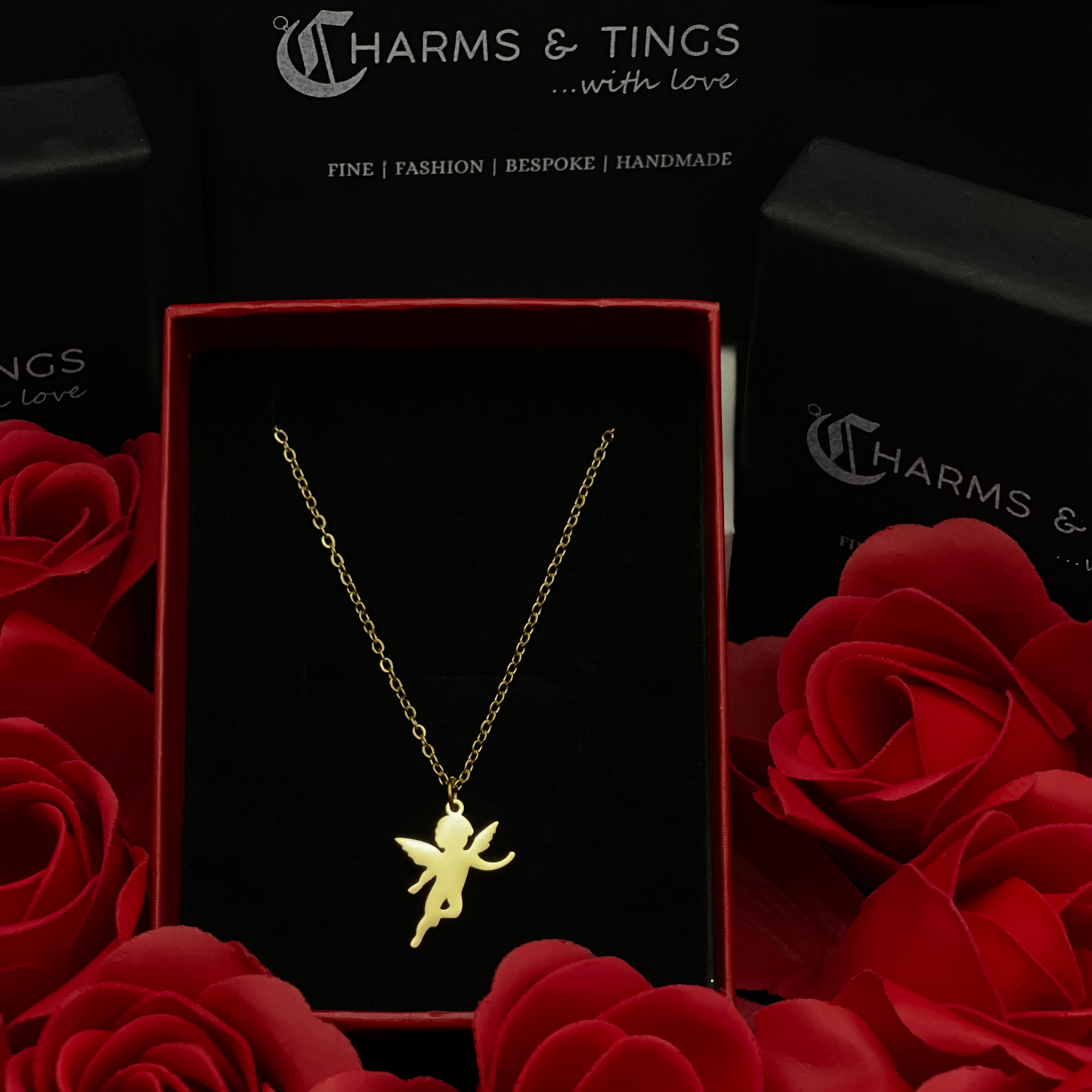 Cupid Angel Love Pendant Collier Necklace