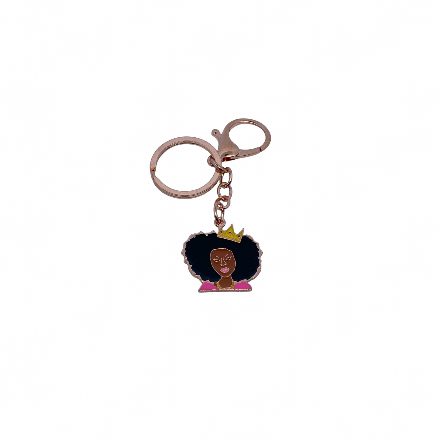 Black Women Girls Melanin Enamel Keyrings / Keychains Bag Charms