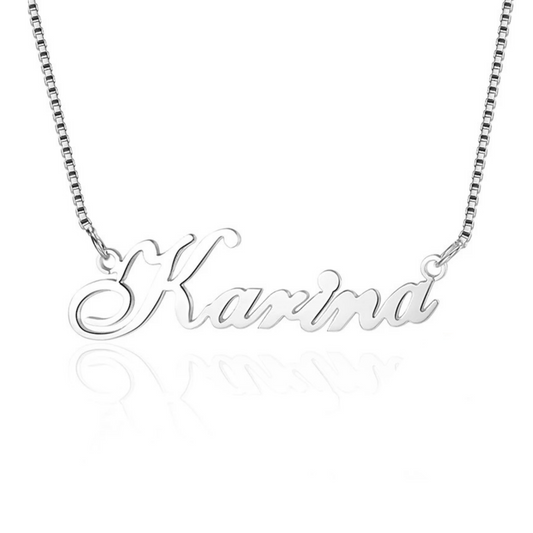 Custom Personalised Sterling Silver Nameplate Necklace